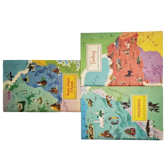 American Geographical Society Vintage Around the World Program Books Set of 5 - Picture 5 of 10